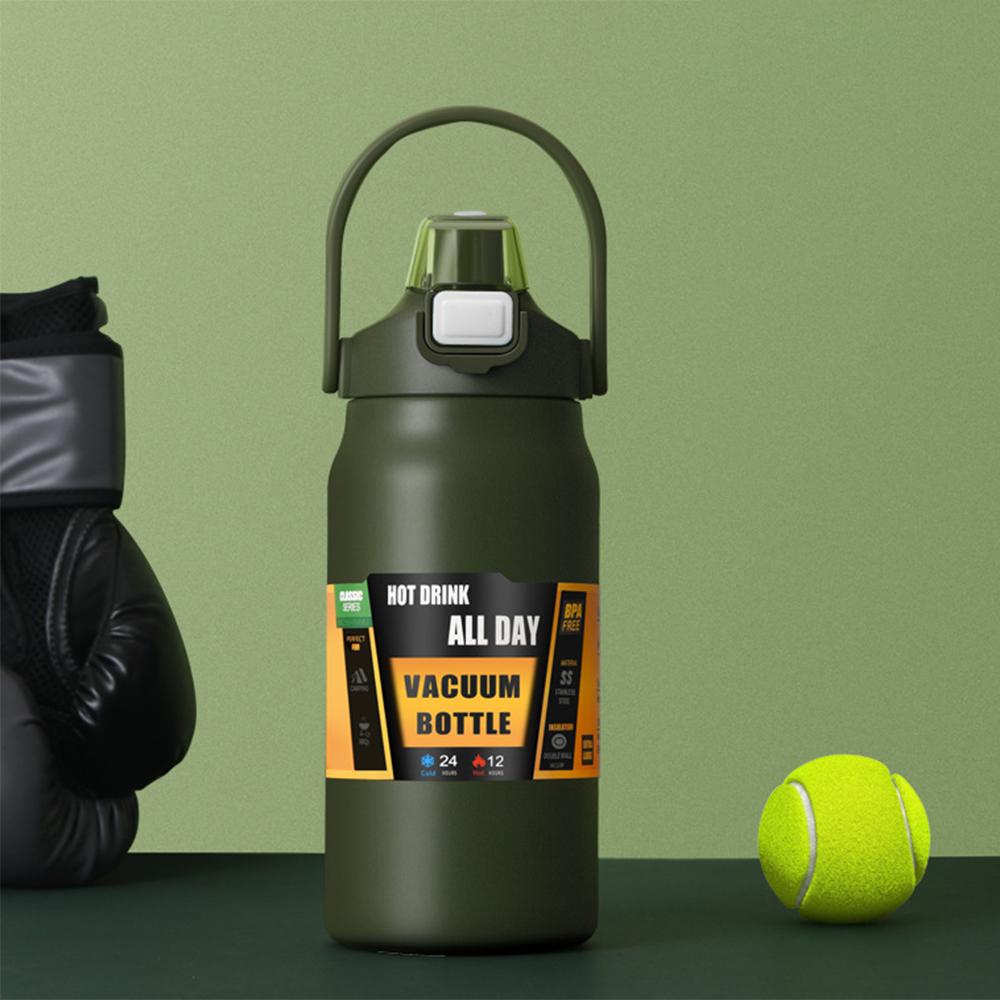 304 stainless steel vacuum bottle, Double-layer insulated kettle, Outdoor portable sports kettle, Large capacity space kettle