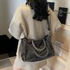 Vintage Denim Tote Bag For Women With Large Capacity And Crossbody Style For Daily Use