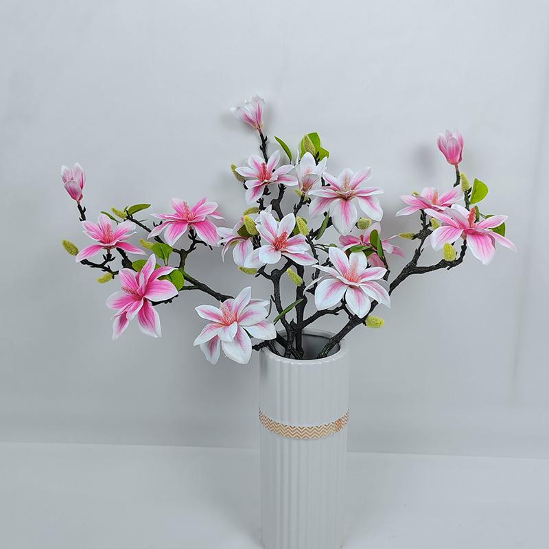 4 Sztuczne Kwiaty Magnolii Kwiaty Sztuczne w Stylu Chińskim Dekoracja Salonu Dekoracja Aranżacji Kwiatowej na Stół