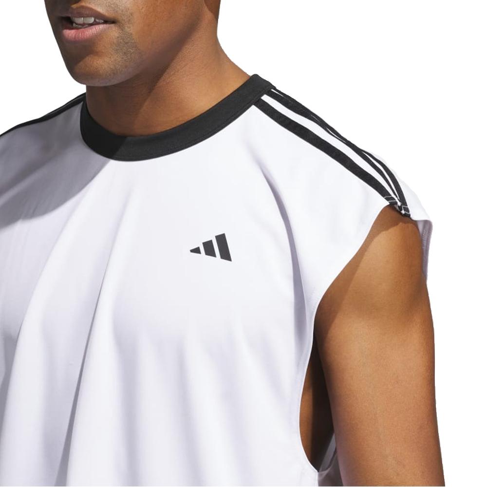 adidas Basketball All-World Sleeveless Tee White/Black Men Streetwear JE9290