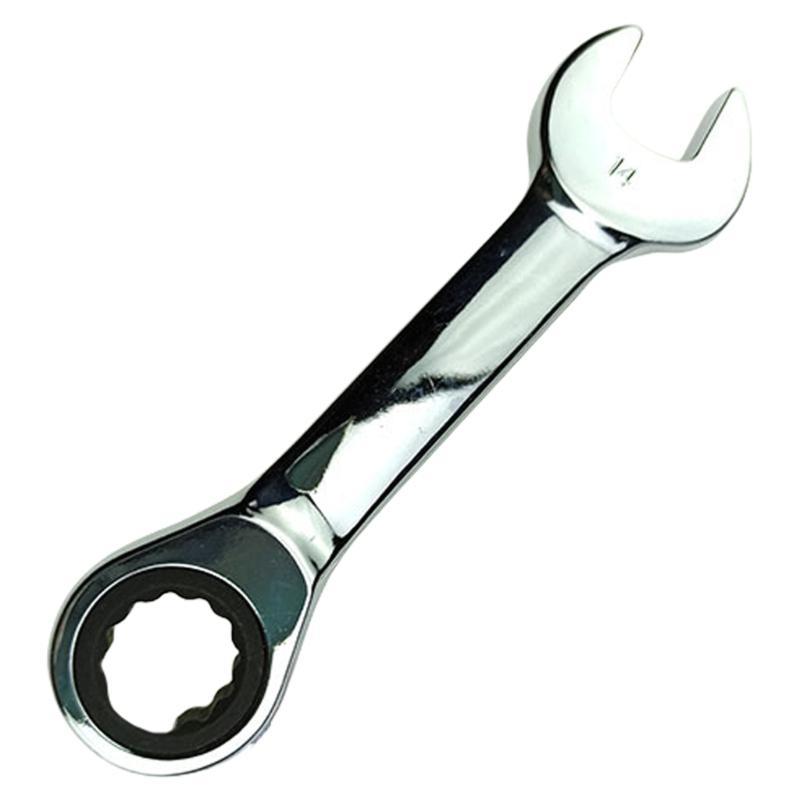 Ratchet Socket Wrench 8-18mm Short Handle Ratchet Wrench Hand Repair Tool Reversible Combination Single Wrench