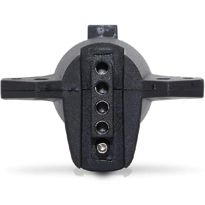 NEW SUN Ultimate Trailer Adapter, 7 Pin To 5 Pin RV Adapter, Connector For Trailers & RV Exterior Accessories, Round Plug 7 Way Blade Connector To 5