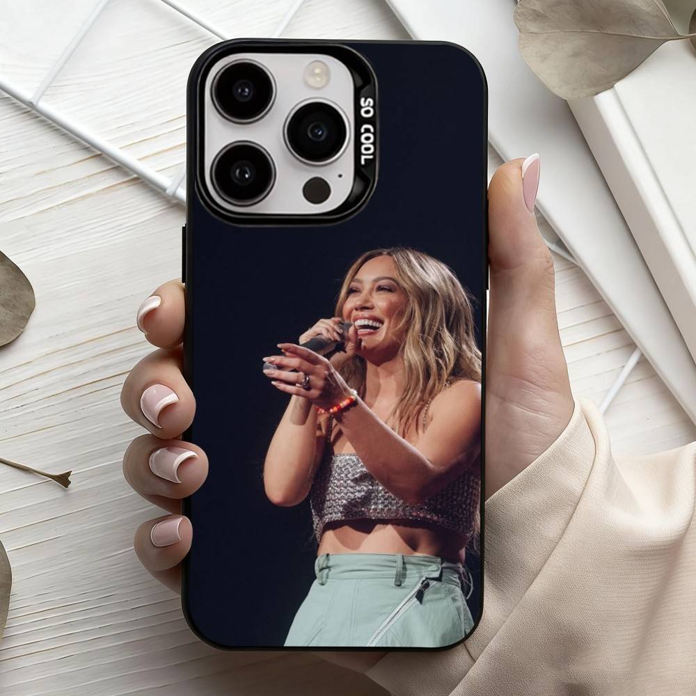 B-Breathe Out H-Hilary Ann D-Duff  Phone Case For iPhone17,16,15,14,13,12,11 Plus,Pro Max Black Candy silver phone case