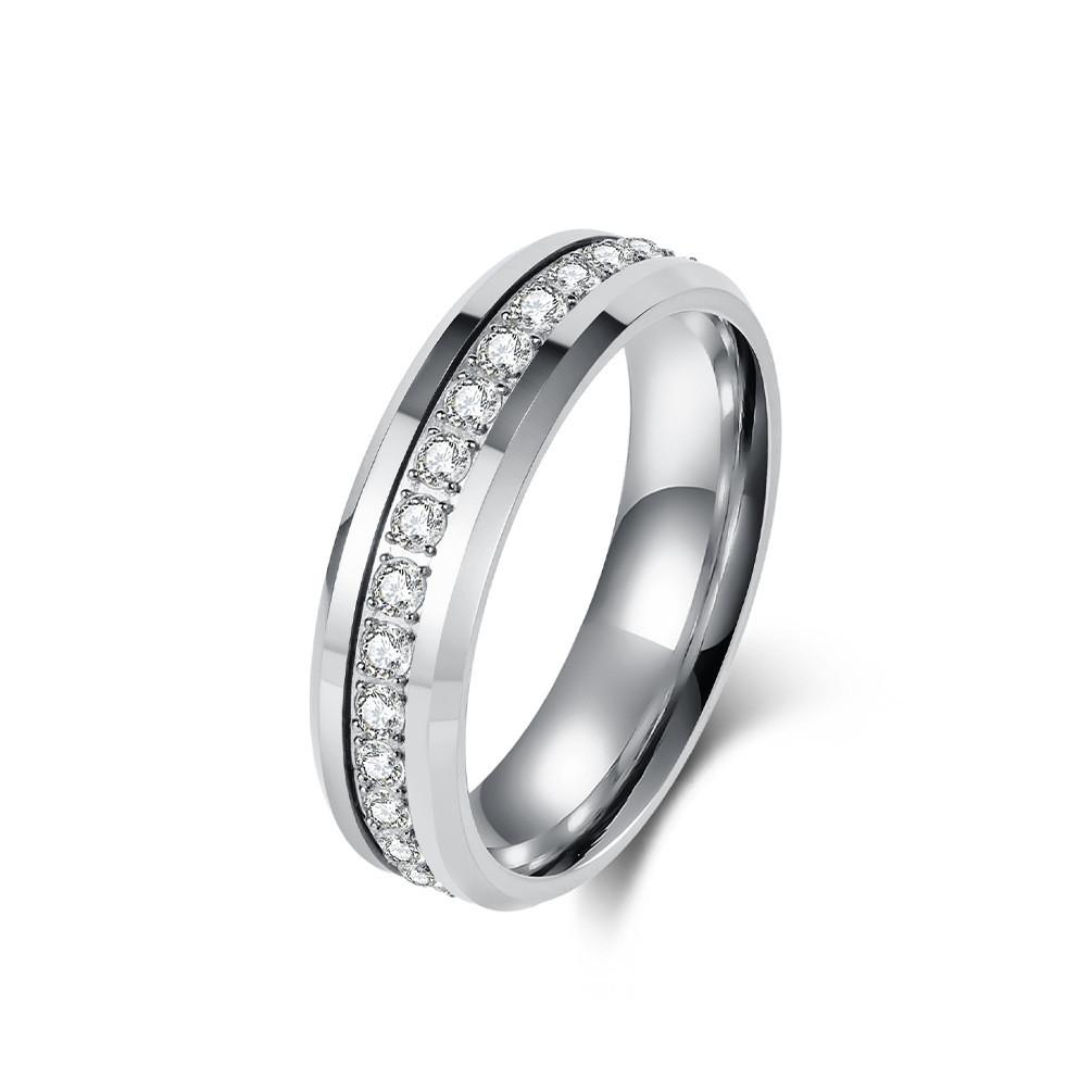 Luxury Minimalist Tungsten Steel Ring – Full Circle Diamond-Cut Wedding Band, Unisex Couple Rings, Modern & Durable Jewelry for Men and Women.