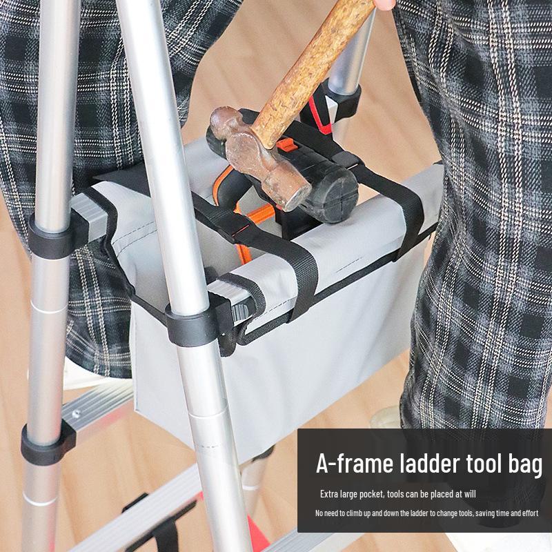 Telescopic A-Frame Ladder Tool Bag: Multifunctional, Durable, Waterproof Storage for Household Use