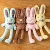 1Pcs Creative Ear Pulling Bunny Pendant 30Cm Cute Pull-Out Rabbit Plush Toy Keychain Bag Charm Decor Kids Stress Relief Gift