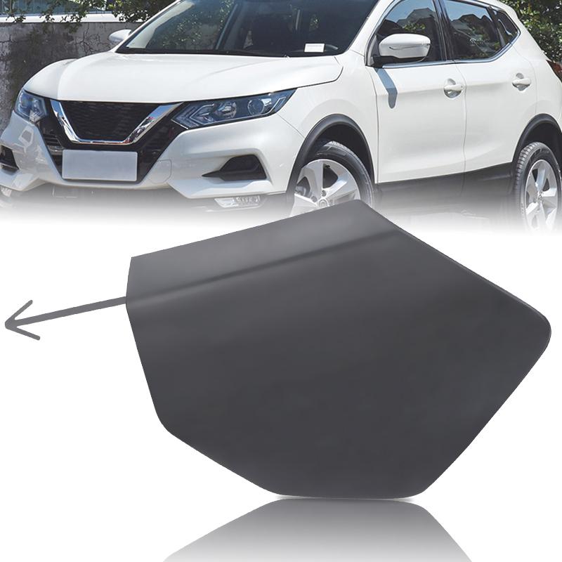 Front Bumper Tow Eye Bracket Hook Cover Cap For Nissan Rogue Sport     Tow Hook Cover Car Accessories Black 1pc