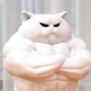 3D Printed Muscular Cat Figurine Standing Strong Cat Statue Home Office Desktop Decoration Fitness Enthusiasts Gift