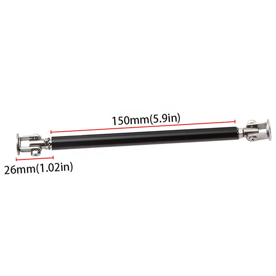 150mm Universal Car Splitter Rods Racing Adjustable Stainless Steel Front Bumper Lip Support Tie Bar Kit Saving Drilling Hole