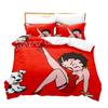 Digital Printing Chemical Fiber Sexy Beautiful Women Bedding Three-Piece Set, Starting From Approval