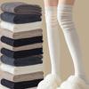 Neue einfarbige Oberschenkelhohe Strümpfe Damen Trendig Lässig Über das Knie Lange Socken für Damen Thermisch Warm Baumwolle Hoher Schlauch Leggings