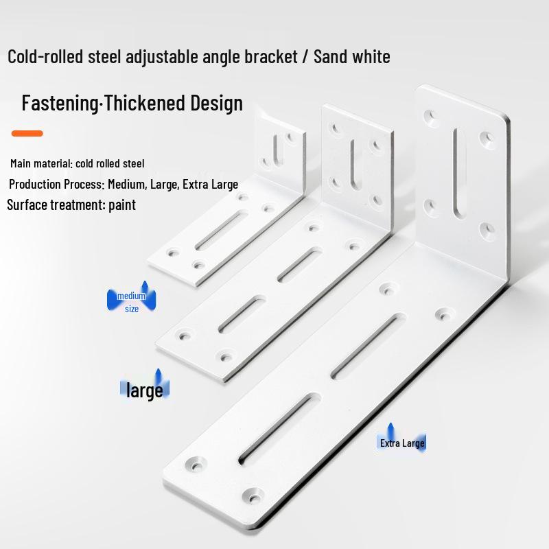 Soporte de Estante para Armario de Pared en Forma de L Universal Ajustable - Escuadra de Carga Galvanizada