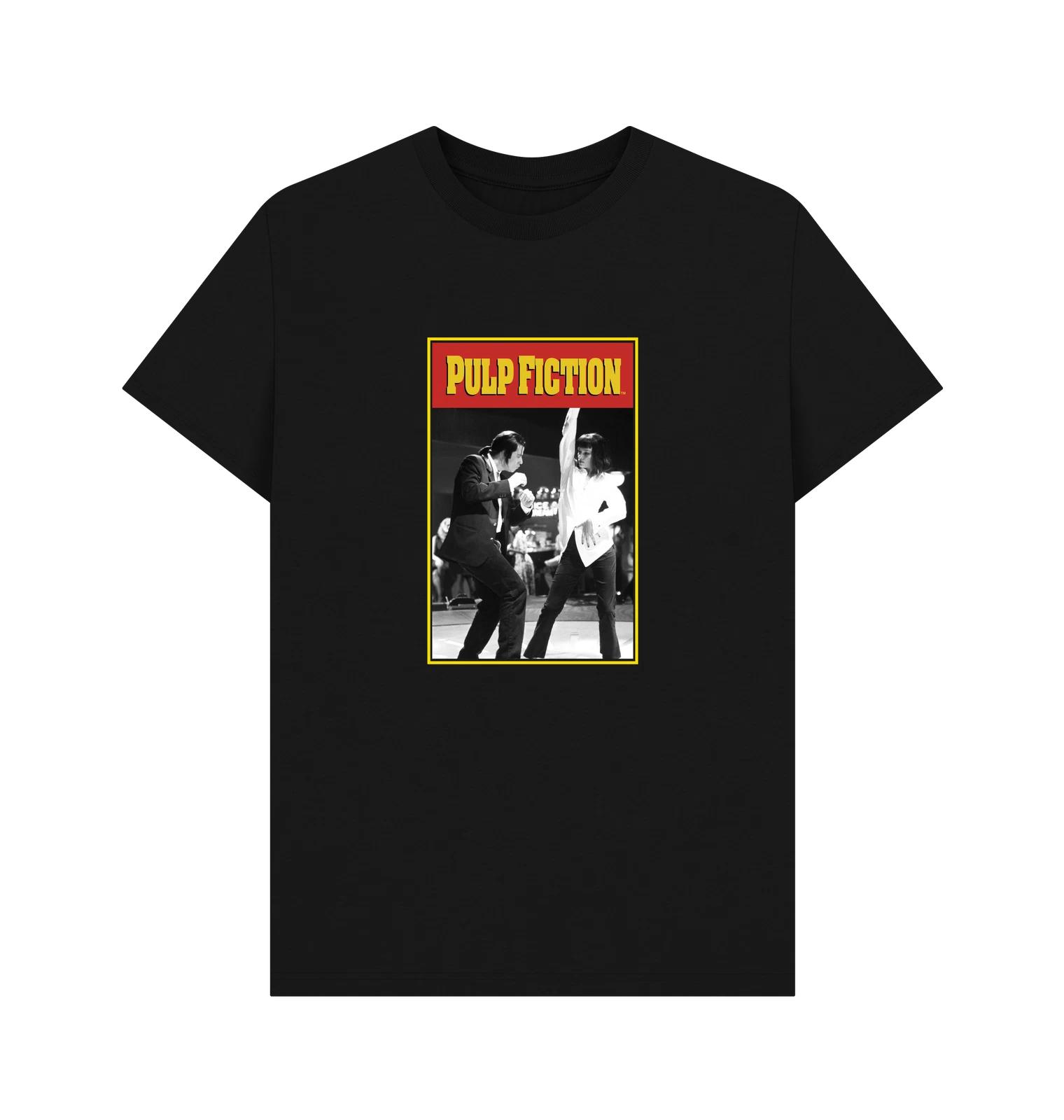 PREMIUM OFFICIAL Pulp Fiction Pulp Fiction Dance Portrait Black Unisex T-Shirt S