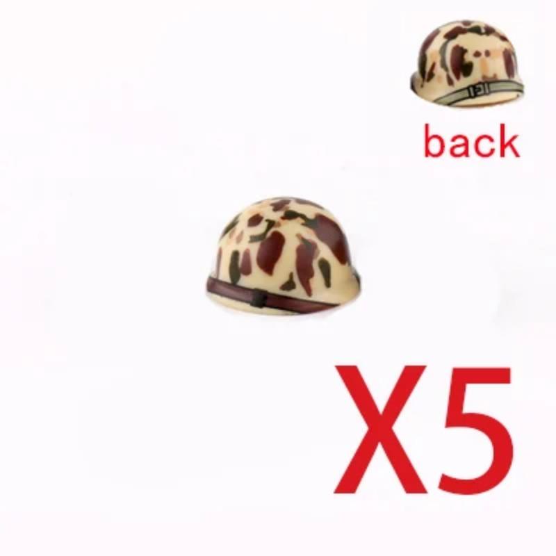 

Аксессуары для военных строительных блоков времен Второй мировой войны Фигурка Солдат Каска Игрушка СССР1 США Великобритания Японская шляпа Мини-кирпич Капюшон Маска Огнемет