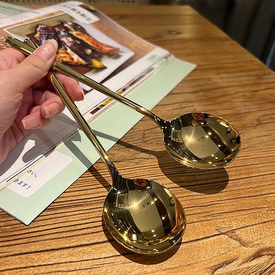 Stainless Steel Large Square Kitchen Spoon Flat-Bottomed Rice Soup Ladle For Dessert Ice Cream Serving Spatula Tableware