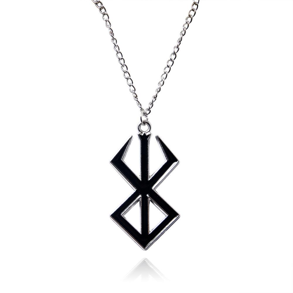 Game Berserk Logo Pendants Necklace Sword Wind Legends Choker for Women Men Jewelry Gift
