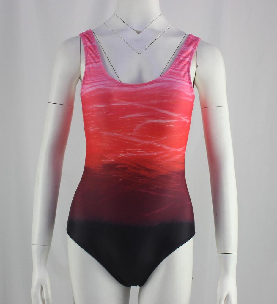 2025 Gradient Print Backless One-Piece Swimsuit for Women
