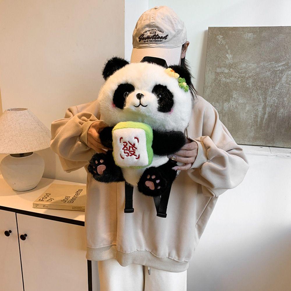 Large Capacity Shoulders Dual Use Knapsack PP Cotton Animal Doll Plush Schoolbag  Birthday Gift