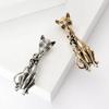 Vintage Rhinestones Cat Brooches for Women Unisex Animal Pins Event Party Luxury Gifts Backpack Decoration Clothes Accessories