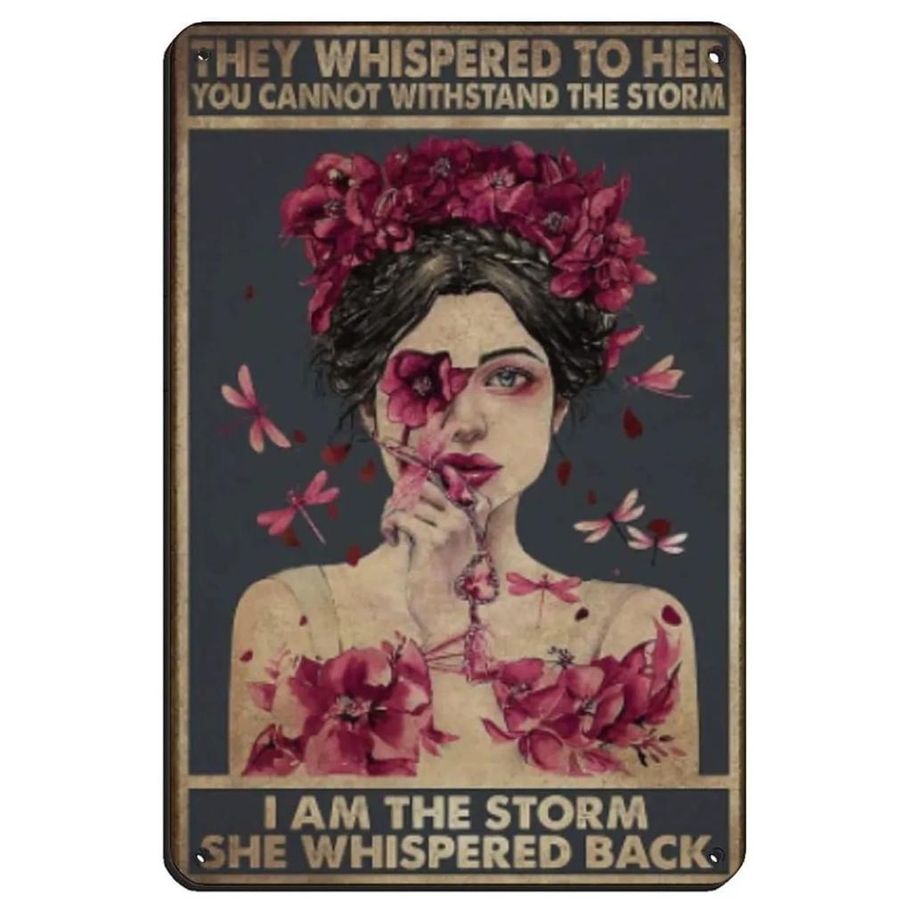 I Am The Storm Plaque Metal Tin Signs Wall Decoration Vintage Art Posters Iron Painting for Man Cave Home Cafe Garden Club Bar