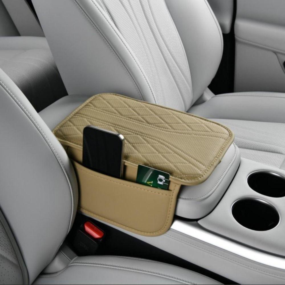 With Storage Pocket Auto Armrest Protector Cover Comfortable Car Center Console Mat  SUVs