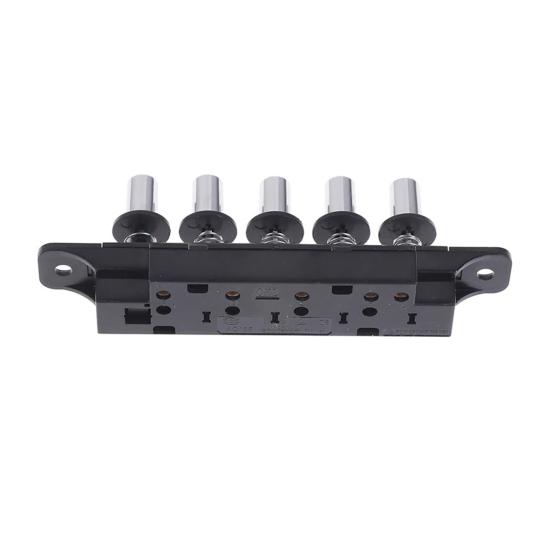 Yousheng Push Button Switch for Range Hood Five-Position Silver Piano Key Design Five Independent Wind Speed Controls Switch Panel Easy Installation