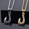 Retro Oude Vishaak Titanium Staal Hanger Mannen, Gepersonaliseerde Roestvrij Staal Oceaan Vishaak Ketting met Sieraden