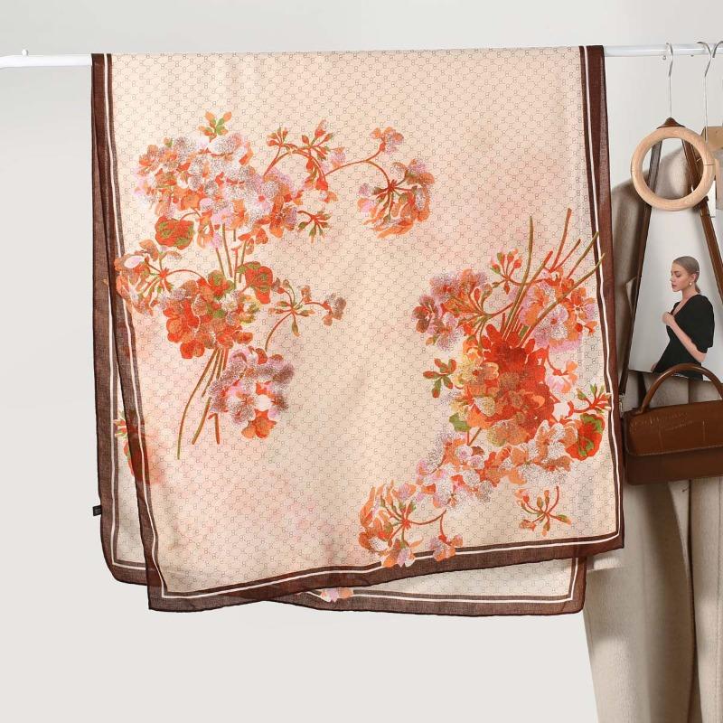 New high-end retro fashion women's thin scarf autumn and winter new fashion cotton and linen scarf versatile temperament yarn