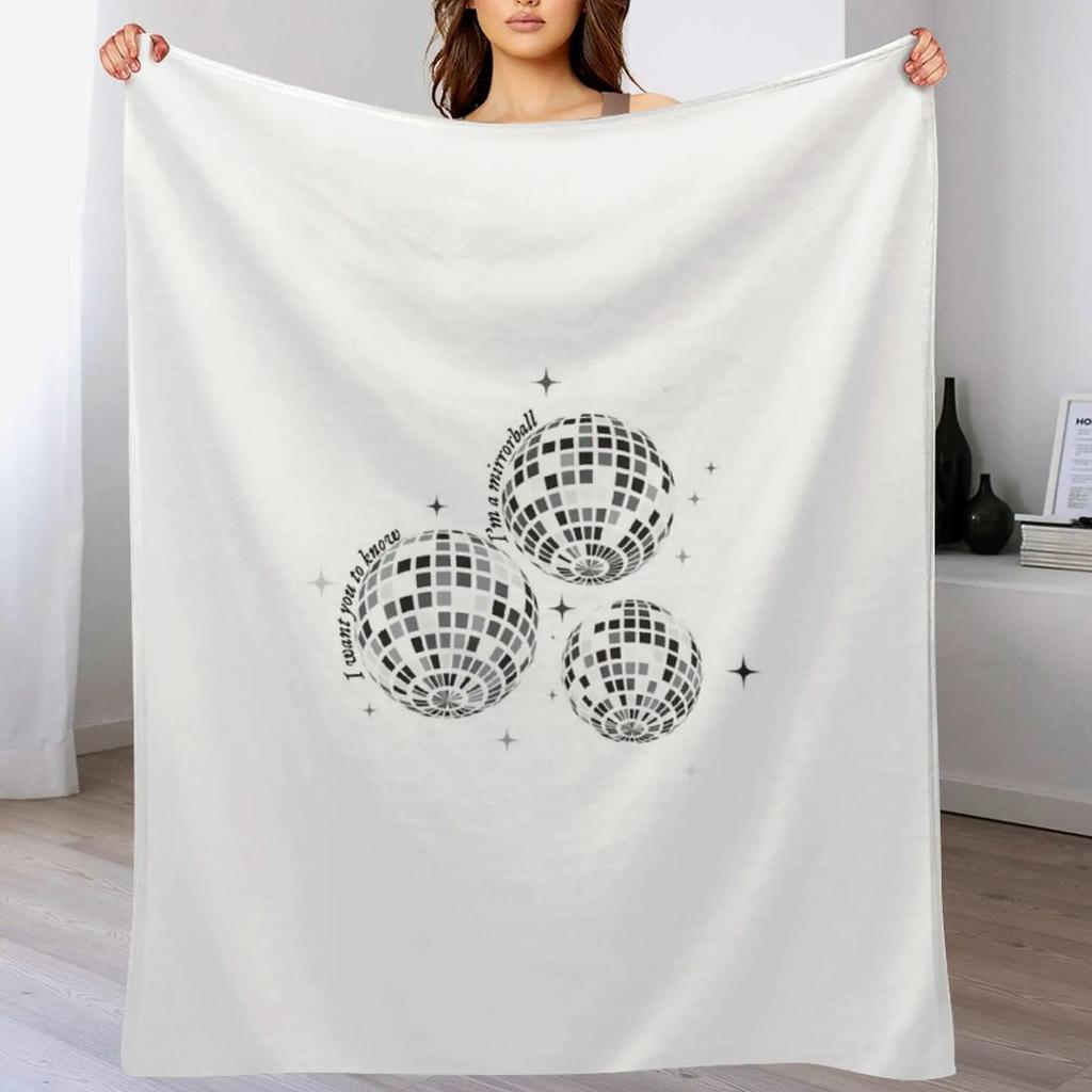 Mirrorball Throw Blanket Color Fast Cozy Throw Blanket