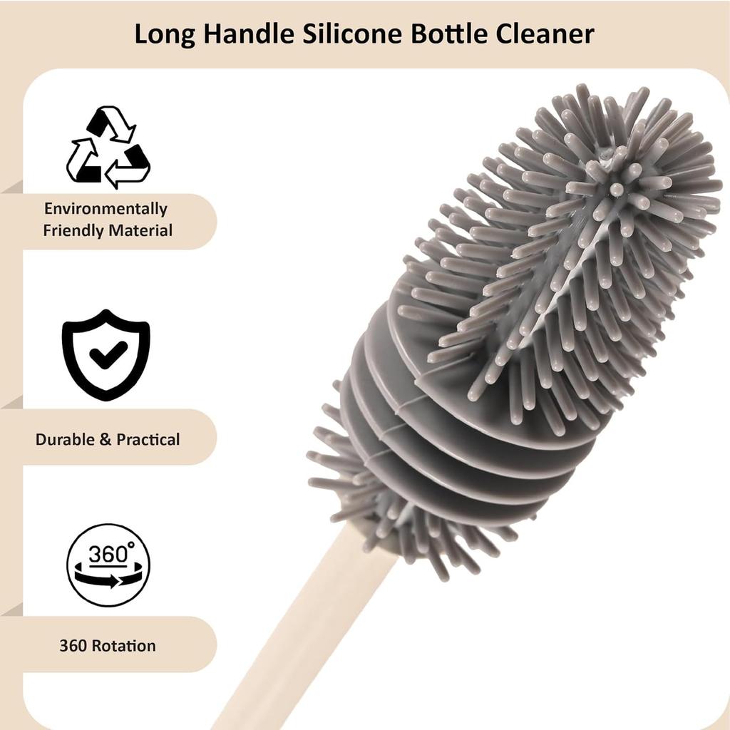 Pack of 2 Bottle Cleaning Brush – Stainless Steel Cleaning Stick for Baby Feeding Bottles