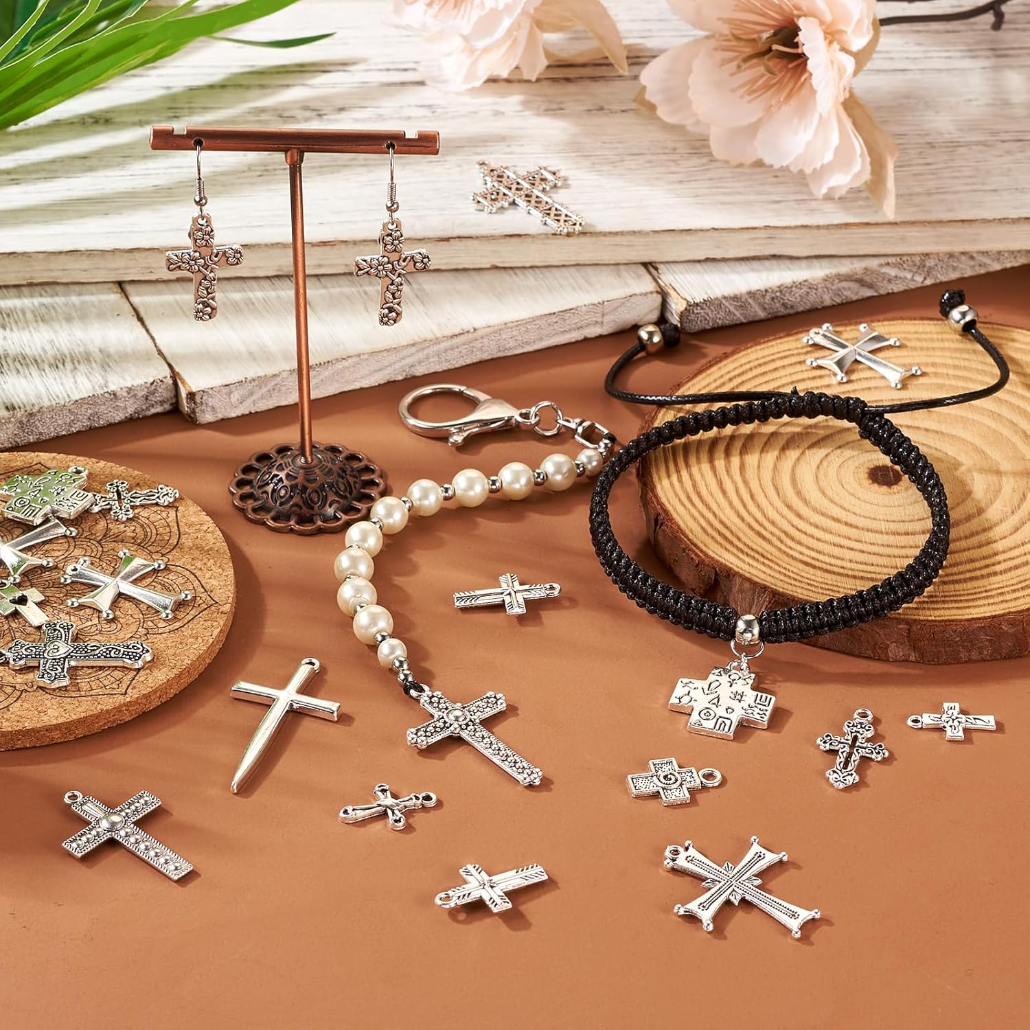 

Craftdady Подвески-кресты в тибетском стиле - Подвески-религиозные кресты под античное серебро для DIY ожерелья, серег, брелока, ланъярда и изготовления ювелирных изделий