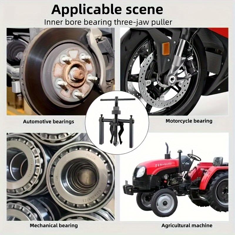 3-Jaw Car Bearing Puller Tool Kit - Durable Steel, Multi-Functional Wheel & Pulley Removal Extractor For Automotive Maintenance