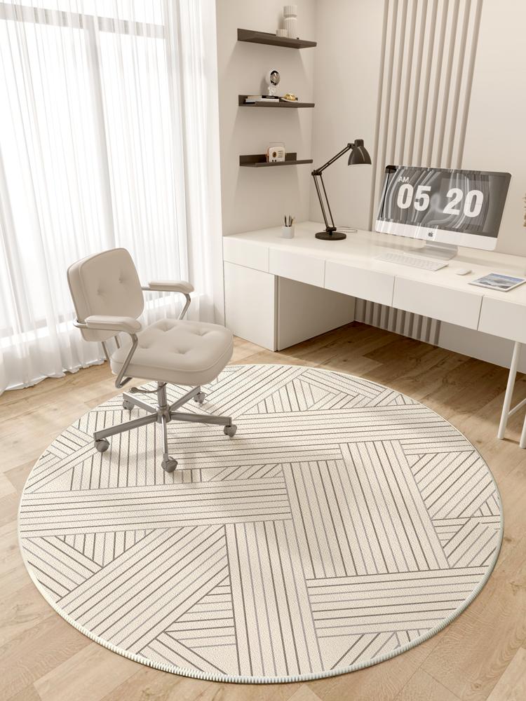 Modern Style Rugs for Bedroom Minimalist Living Room Decoration Round Anti-slip Carpet Soft Bedside Floor Mat Washable Study Rug
