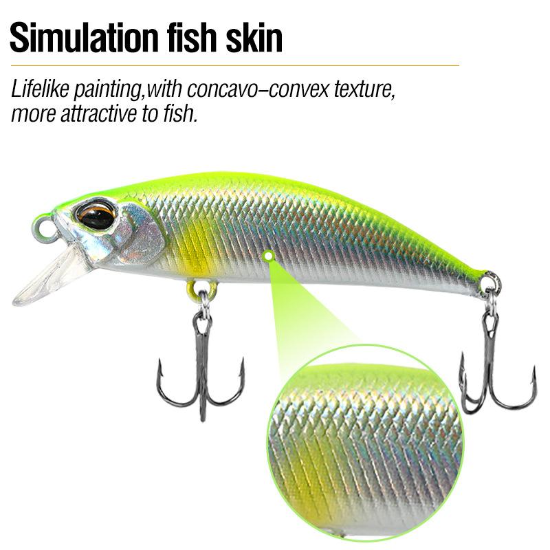 5PCS Long-Range Lure Fishing Bait Minnow 5g/5cm Micro-Sized Sinking Artificial Bait Boxed Version for Angling
