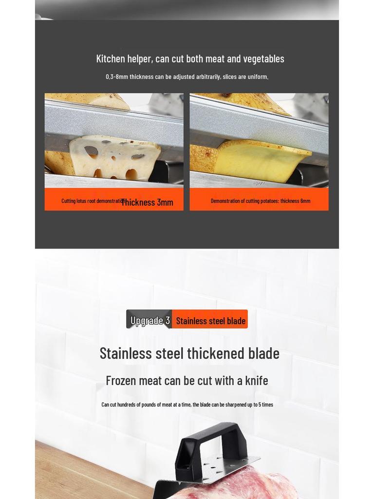 Zundining Genuine Mutton-Multi Meat & Potato Slicer