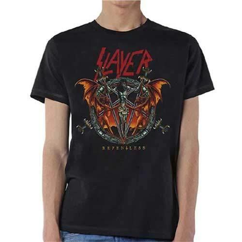 Rockoff Trade Men s Slayer Demon Christ Repentless Black Tshirt: Small T-Shirt S