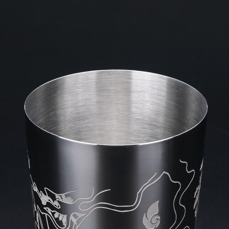 550ml/850ml Gravierter Edelstahl Cocktail Boston Bar Shaker Barwerkzeug Barzubehör