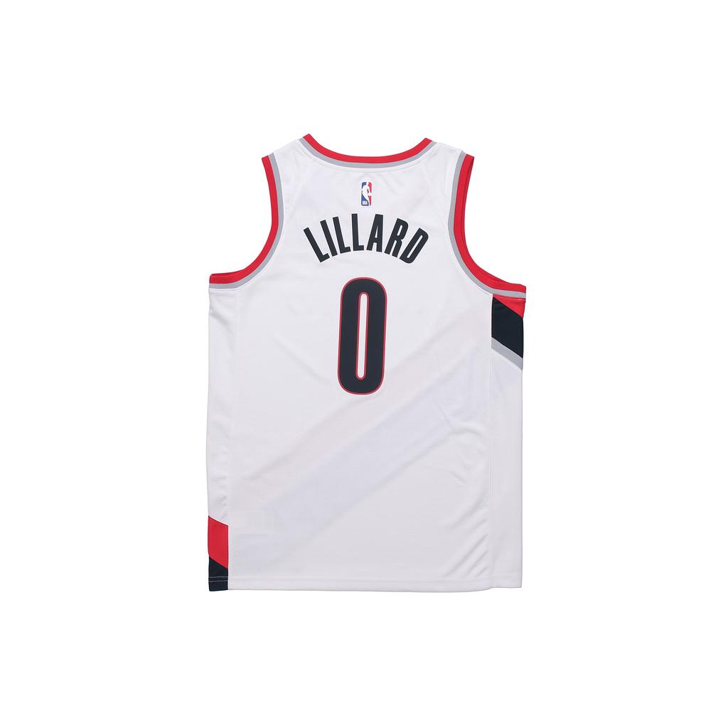 NBA Men's Nike Damian Lillard Portland Trail Blazers SW Jersey White CW3607-106