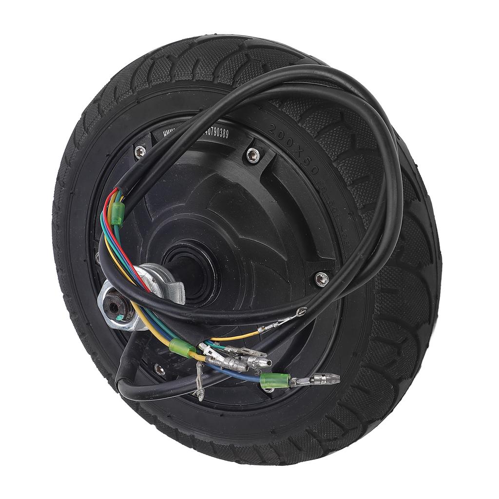 8 Inch Electric Scooter Hub Motor 36V 350W Brushless Hub Motor with Tire 200mm Diameter 45mm Tire Width 70mm Opening