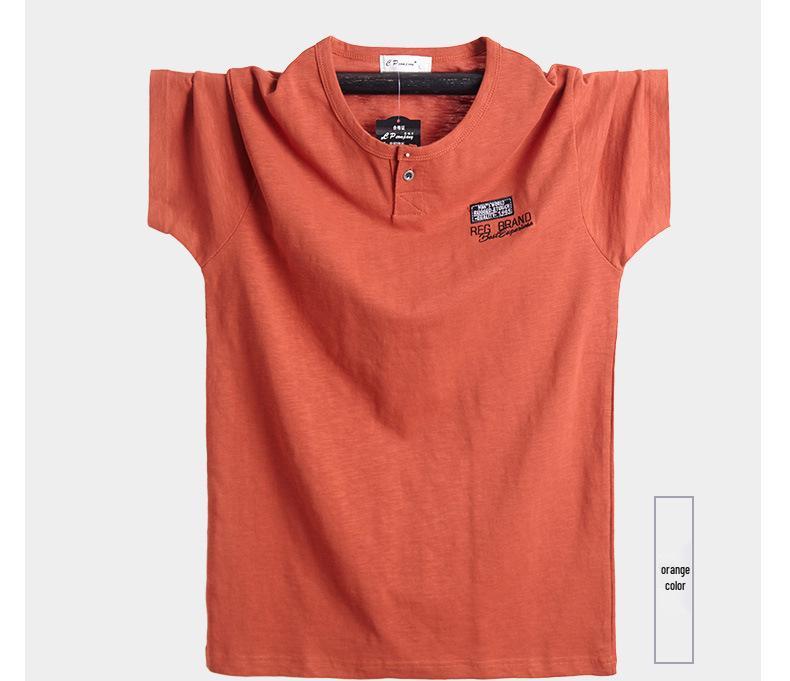 Men's Plus Size Short Sleeve Bamboo Fiber Sport T-shirt - Loose, Trendy, and Versatile