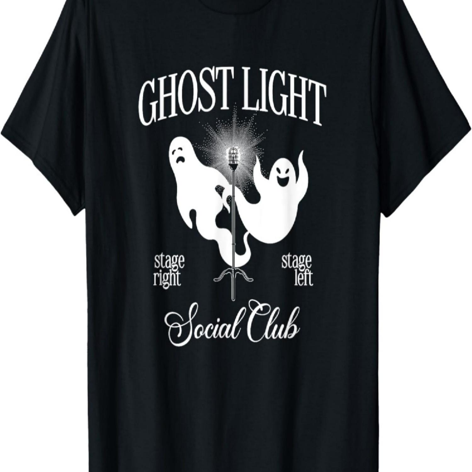 Ghost Light Social Club Theatre Nerd Stage Tech Actor Drama T-Shirt S
