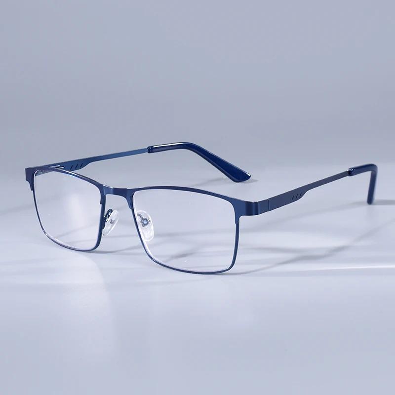 +0.75 1.25 1.5 1.75 2.0 2.25 2.75 Anti Blue Mens Glasses Men Square Metal Large Frame Reading Presbyopia Glasses Gafas Lectura