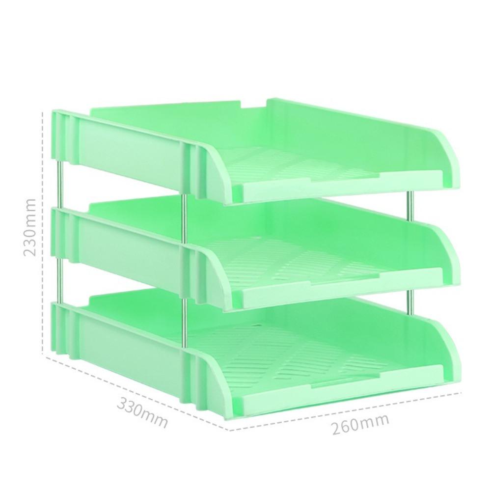 

Стойка для файлов формата А4, PP настольная стойка для хранения, новая офисная коробка для файлов, дом Three layers green