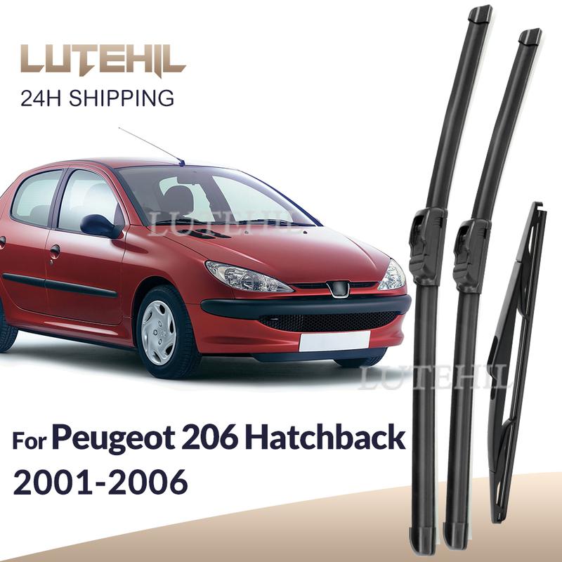 Do Peugeot 206 Hatchback 2001-2006 2002 2003 Pióra Wycieraczek Przednie i Tylne Szczotki do Szyby Przedniej 26"+16"+14\"