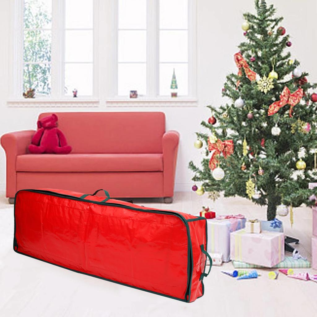 Large Christmas Gift Wrap Storage Bag Waterproof Weave Underbed Storage Organizer Wrapping Paper Storage Box