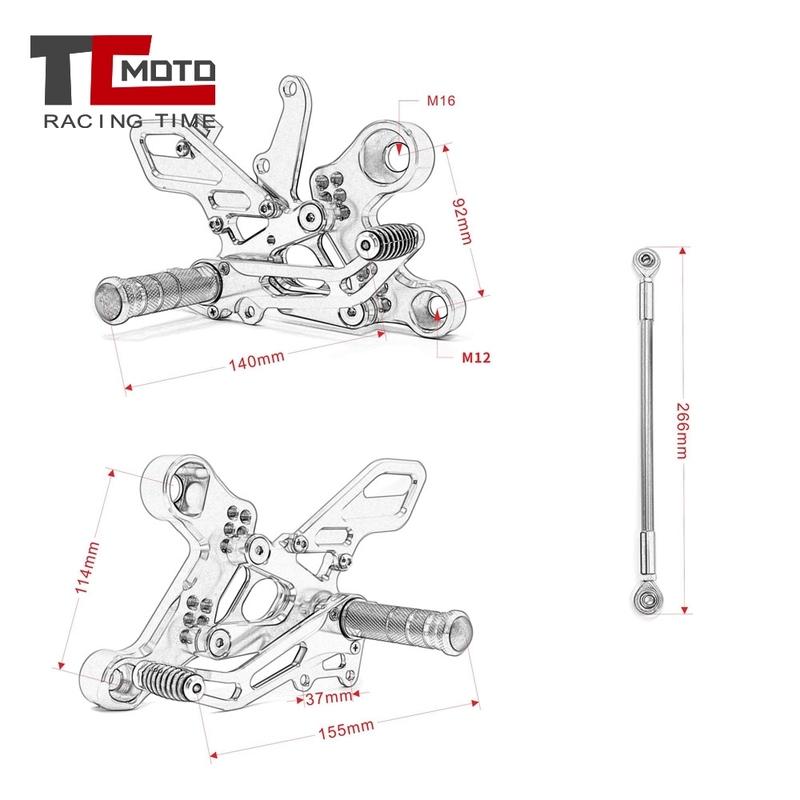 For Yamaha MT09 FZ09 MT-09 FZ-09 MT 09 2013 2014 2015 2016 Motorcycle Rearsets Rear Set Foot Pegs Pedal Footrest Tracer XSR900