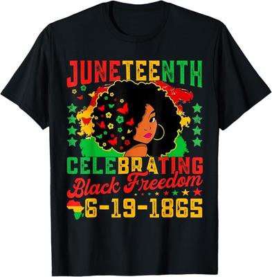 Juneteenth-Flagge zur Feier der Schwarzen Freiheit Juneteenth 1865 T-Shirt