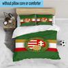 Hungarian Football Emblem 3PCS Bedding set,Ideal for 1pc Duvet Cover And 2pcs Pillowcases Perfect for Fan gift,Ideal for Bedroom, Dormitory