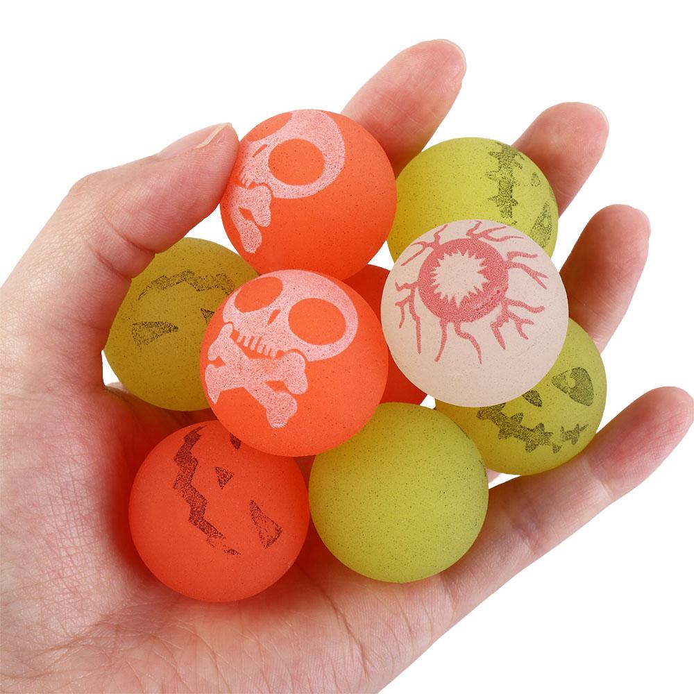 10pcs/set Stretchy Eyeballs Halloween Bouncy Balls Scary Luminous Bouncy Balls Bouncy Eyeball Gifts