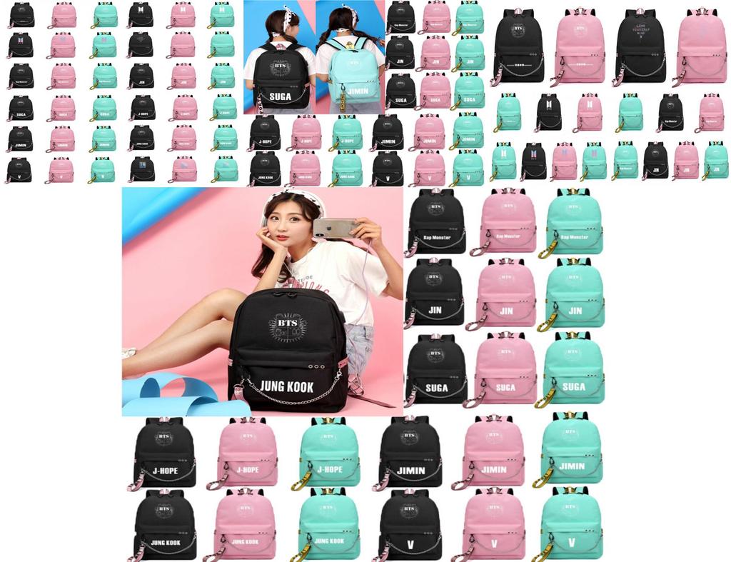 Kpop Bangtan Boys Bts Backpack Usb Charging School Bags Rucksack Bags Travel